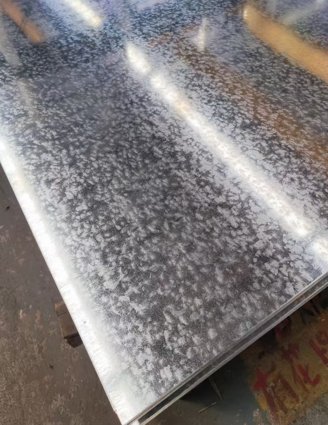 Printed galvanized steel sheet